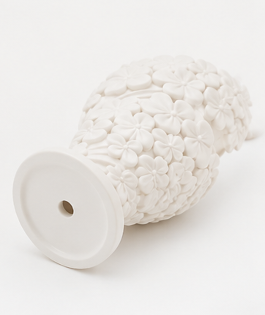 váza, styl tradiční, plast, 11,5x5,5x5,5 cm, krémová, VD0260018