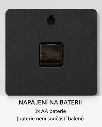 nástěnné hodiny, čtvercové, dřevo, 30x30 cm, vzor láska v dešti, HN20260016